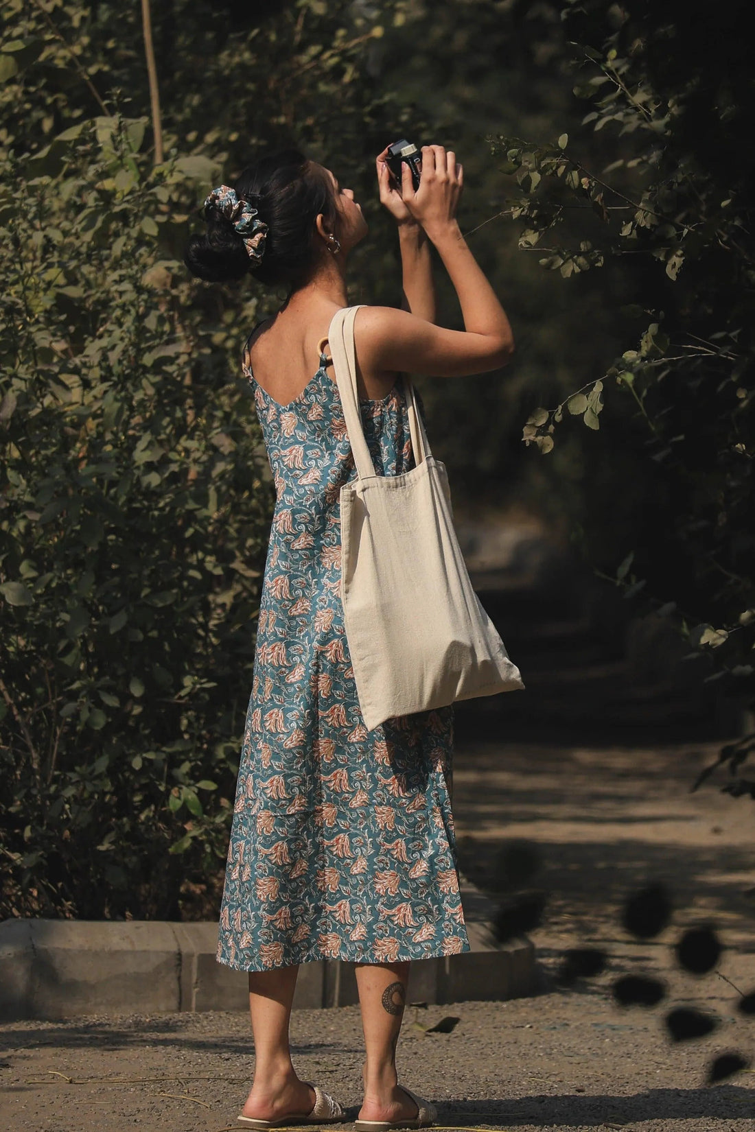 Floral Cotton Slip Dress - Odhanon