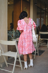 Pink Floral Short Dress
