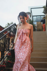 Peach Fuzz Bow Dress