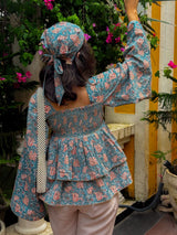 Cute Floral Peplum Top