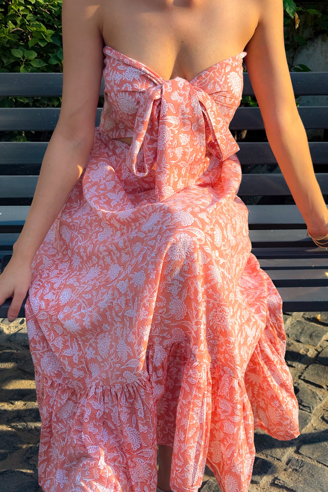 Peach Fuzz Bow Dress - Odhanon
