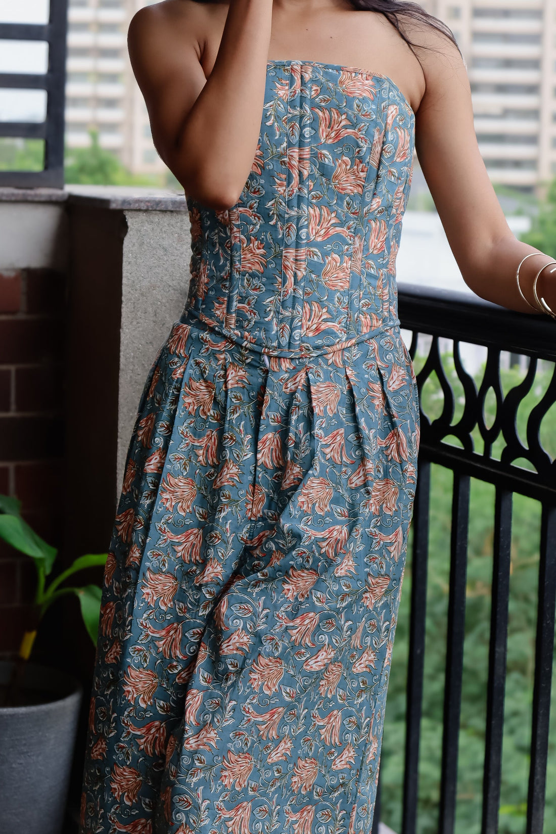 Shop Floral Corset Co-ord Set - Odhanon