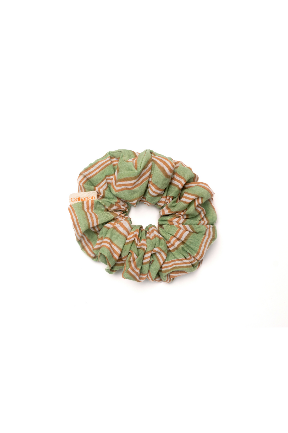Green Stripes Scrunchie