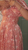 Peach Floral Corset Dress