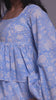 Blue Floral Peplum Top