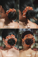 Blue Big Florals Scrunchie